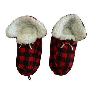 Bark Box 2 Piece Winter Shoe Plaid Booties in Red​​